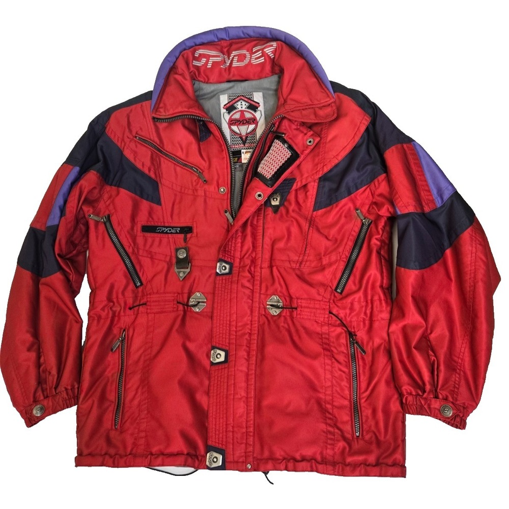 Vintage 90's Spyder USA Entrant GII Thinsulate Lite Loft Ski Jacket Men's L Red - Picture 2 of 16